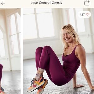 LOSE CONTROL AÇAÍ PURPLE RED onesie jumpsuit runsie free people fp movement nwt